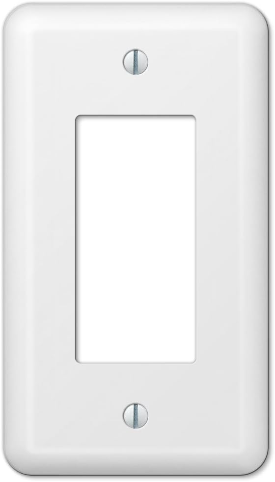 Amerelle Devon Single Rocker Steel Wallplate in White, 1 Count -- 935RW