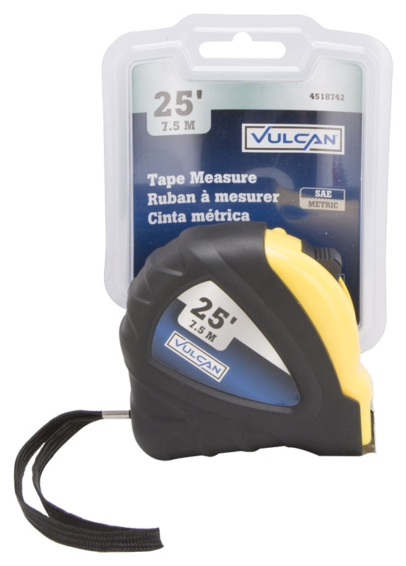 Vulcan Tape Rule, Rubber Shl SAE/Met 25 x 1 - Tape Measures, Rulers, & Wheels -- 4518742