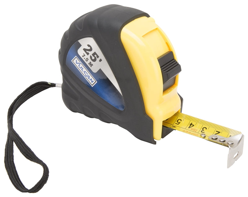Vulcan Tape Rule, Rubber Shl SAE/Met 25 x 1 - Tape Measures, Rulers, & Wheels -- 4518742