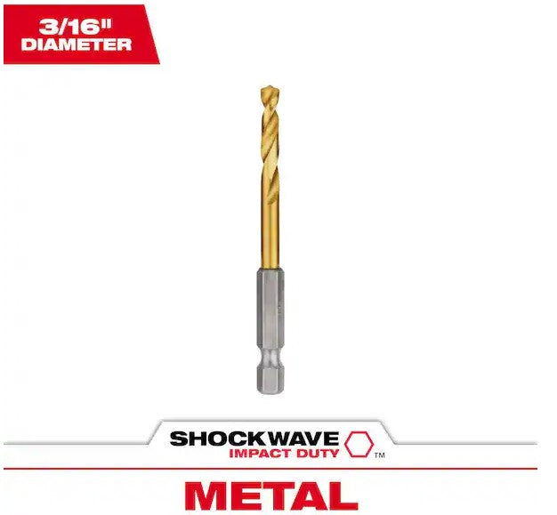 Milwaukee Impact Duty RED HELIX Titanium Drill Bits