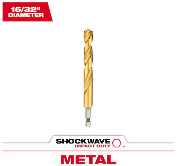 Milwaukee Impact Duty RED HELIX Titanium Drill Bits