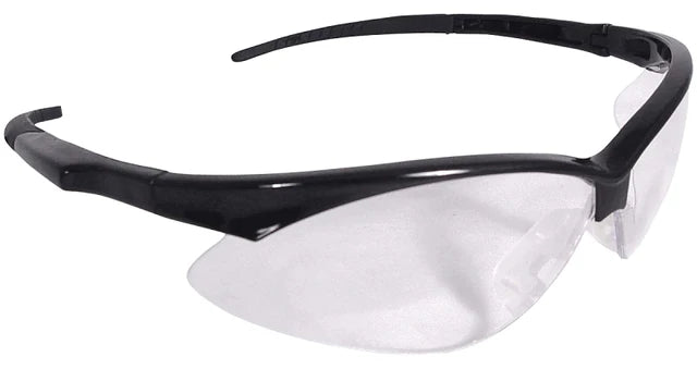 Radians AP1-10-GF12 Safety Glasses, Clear Lens, Black Frame, Hard-Coated Lens