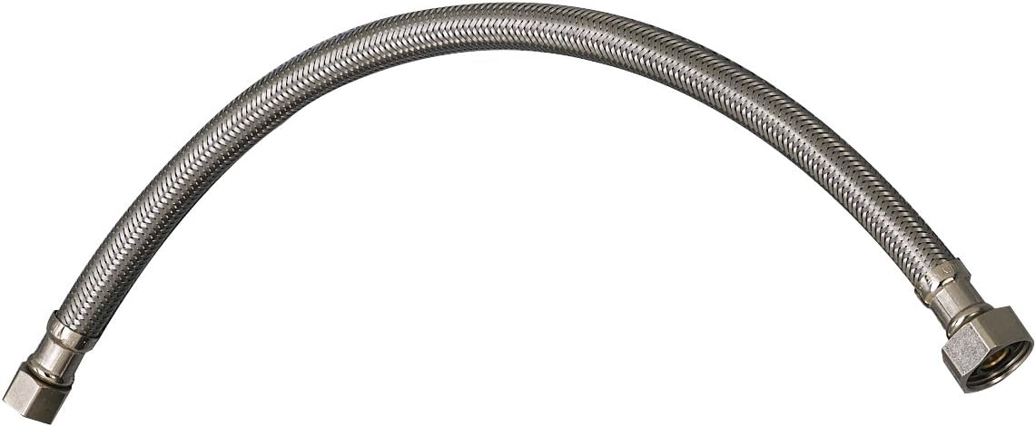 Plumb Pak PP23801LF Ez Faucet Supply Tube, 3/8 X 1/2 in, Compression X Fip, 12 in L, Stainless Steel,Brass