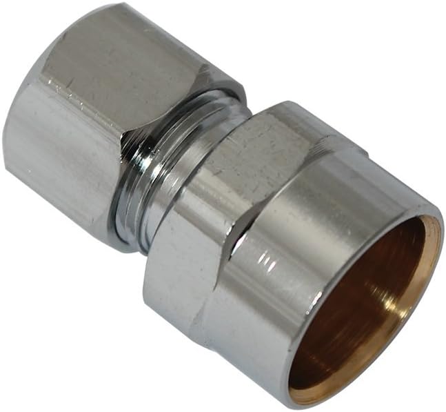 PlumbPak Straight Connector, 1/2" Sweat by 3/8" OD -- PP79PCLF