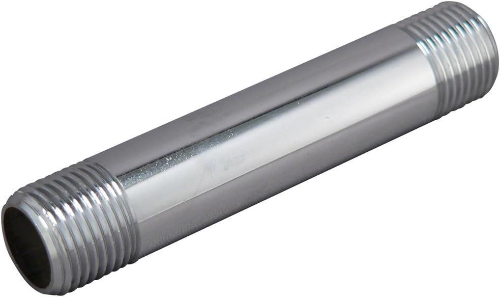 Plumb Pak Pipe Nipple, 1/2" IPS x 4", Polished Chrome -- PP33-40PCLF