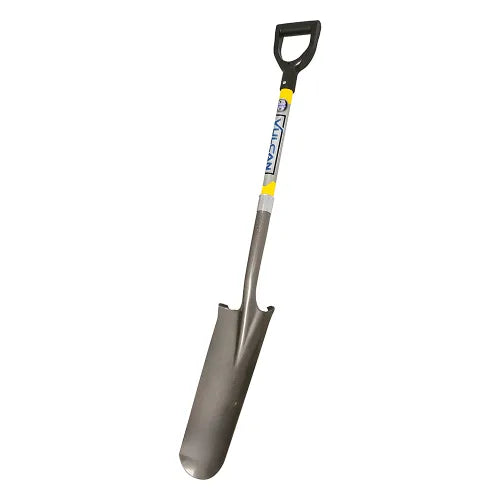Vulcan Steel Drain Spade Shovel with D-Shaped Fiberglass Handle - 33292