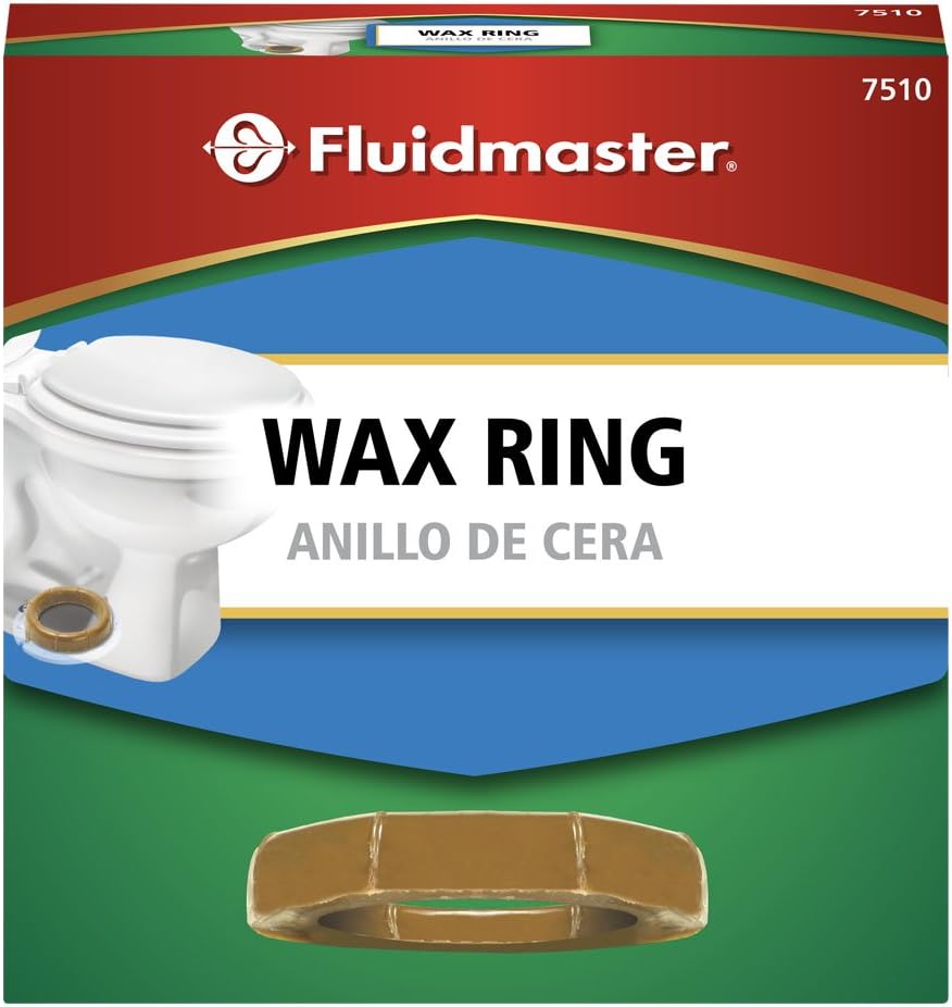 Fluidmaster 7510 Standard Wax Toilet Bowl Ring for 3-Inch and 4-Inch Waste Lines, Tan