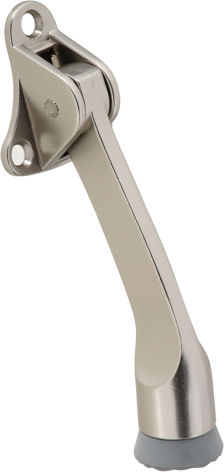 National Hardware S750-078 7096 Kickdown Door Stops in Nickel