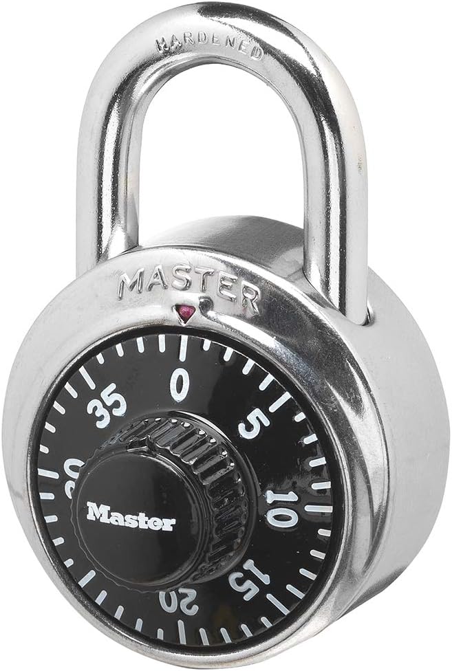 Master Lock 1500D Locker Lock Combination Padlock, 1 Pack, Black - 1500D