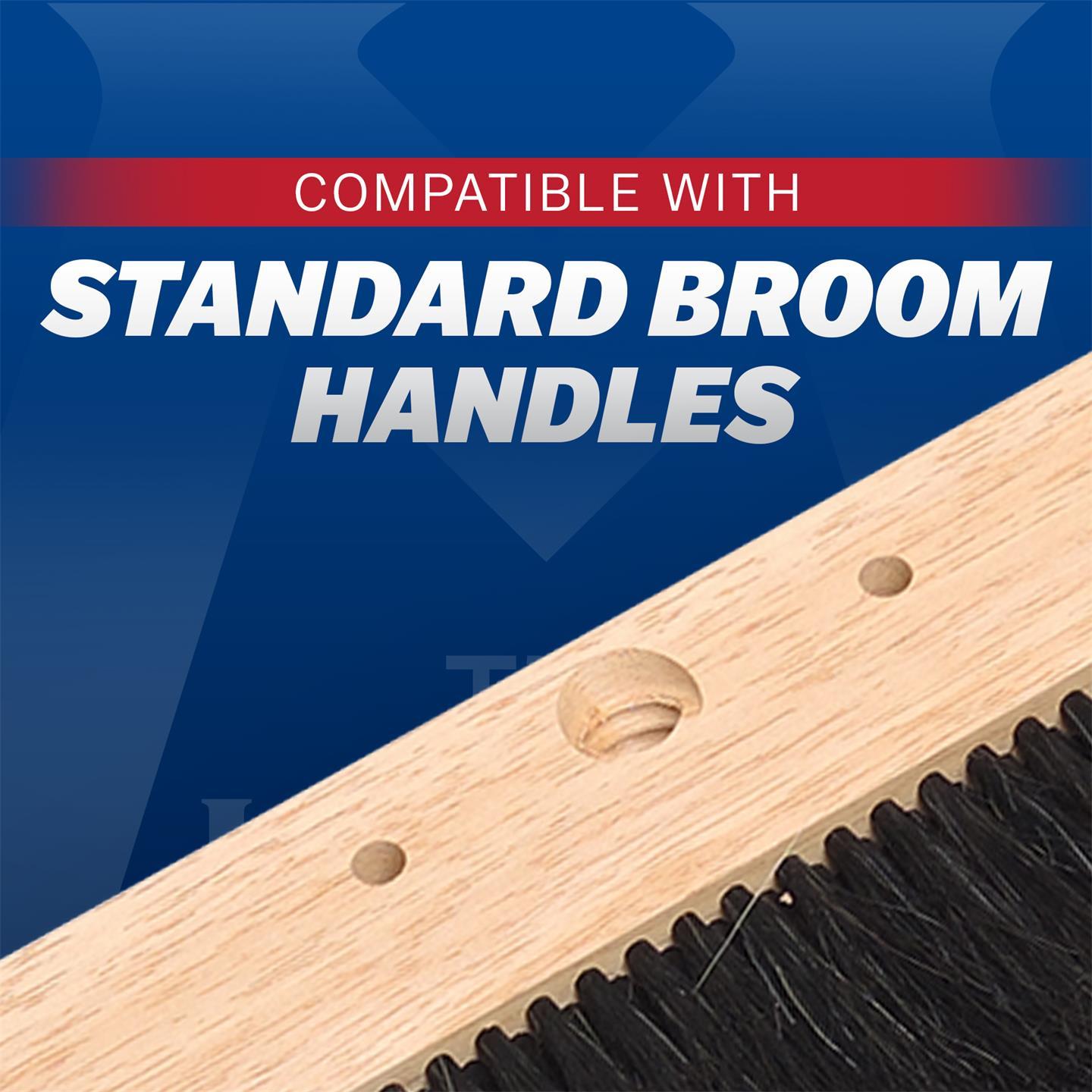 Marshalltown 6598 36" Wood Backed Horsehair Concrete Broom