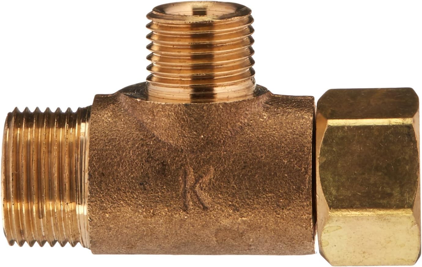 Plumb Pak PP2037LF Add-A-Tee, 3/8" x 3/8" x 1/4", Rough Brass