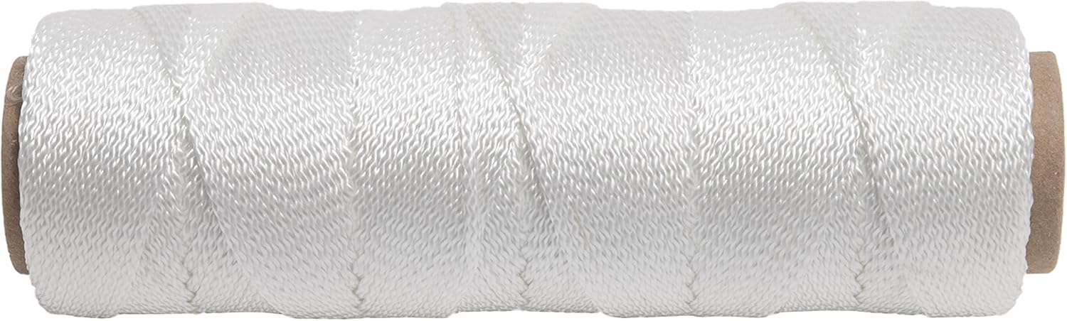 Marshalltown Masonry Line, Braided Nylon, White, 500 Foot, #18 Line Size, Masons and Archaeology, 623