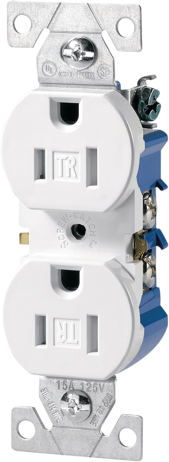 Eaton Duplex TR Receptacle. -- White TR270W