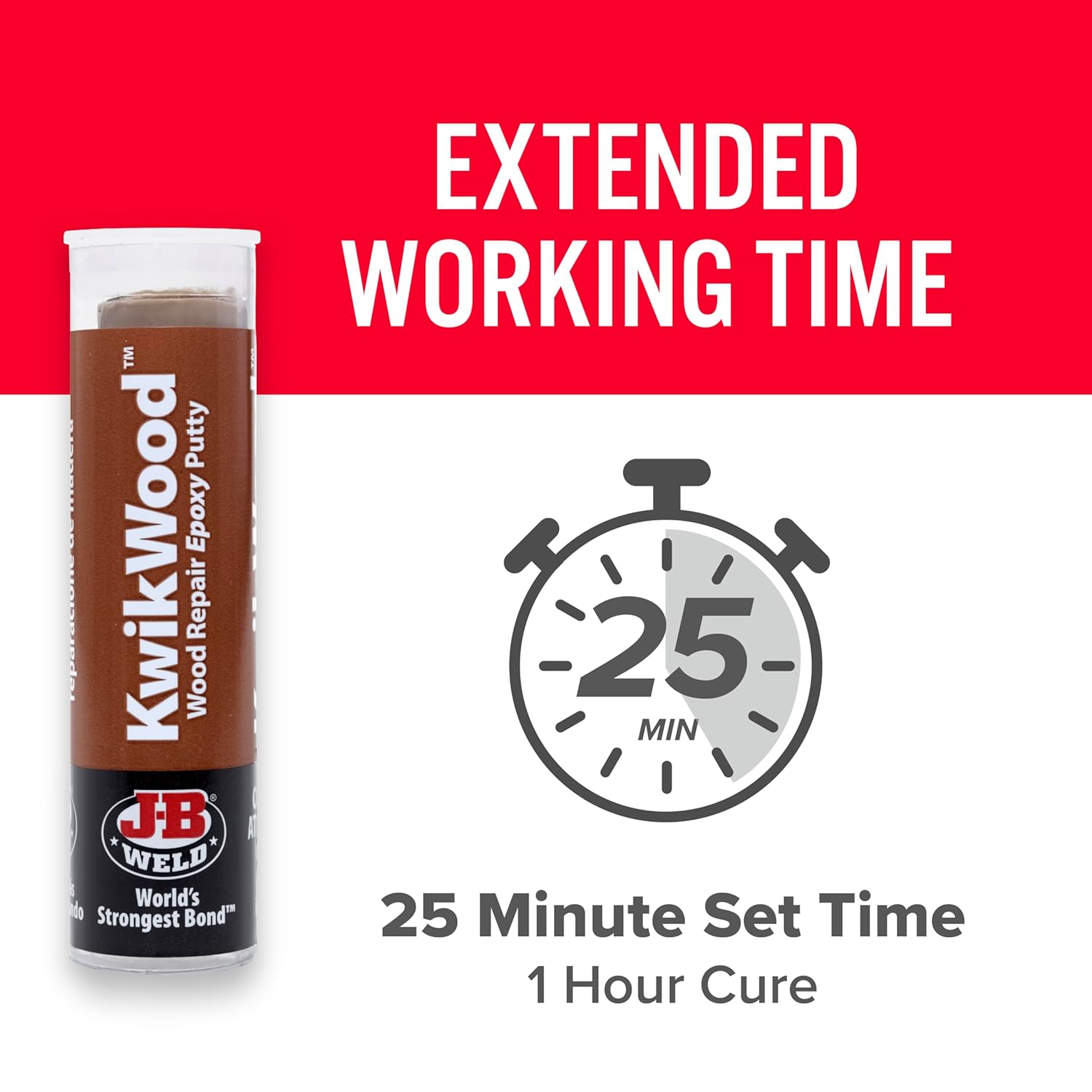 Click to see full view  Ask Rufus  Can it be painted?   Does it work on outdoor furniture?   Is it heat resistant?   Ask something else J-B Weld Tan KwikWood Wood Repair Epoxy Putty, 1 oz. Stick