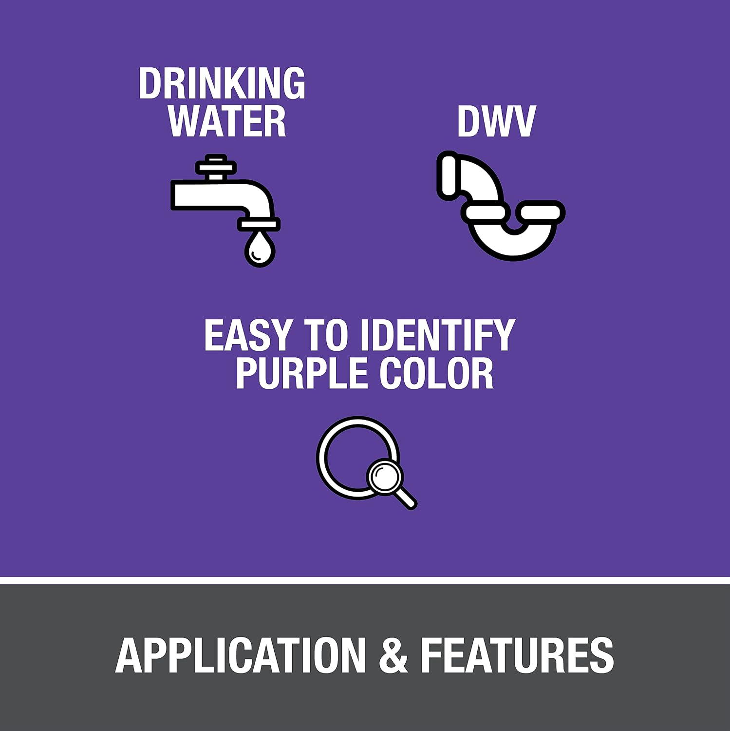 Oatey 8 Oz. 330756 Purple Pipe and Fitting Primer for PVC/CPVC