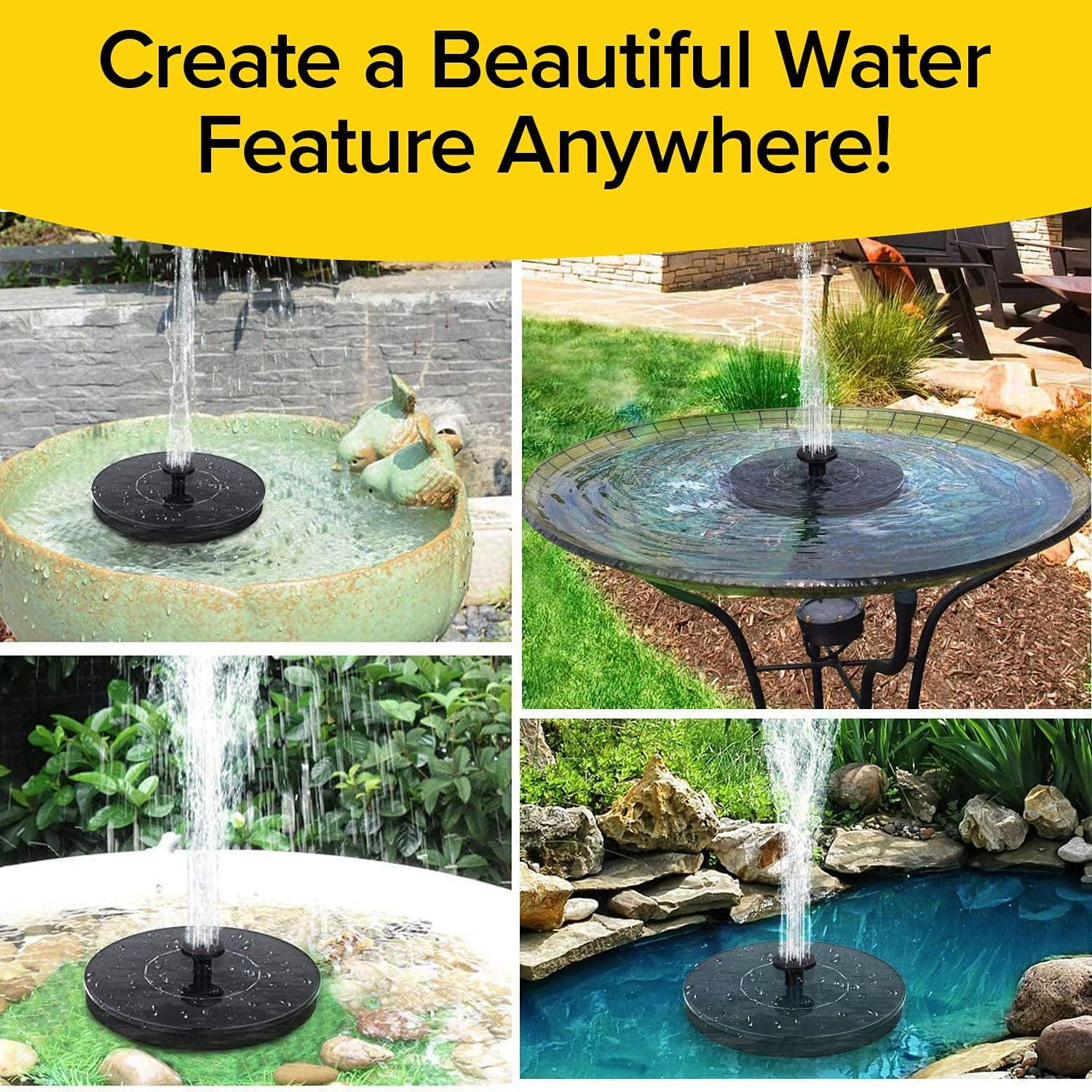 Fast Fountain by Pocket Hose, As Seen On TV Water Fountain with 5 Spray Modes, No Installation or Batteries Required