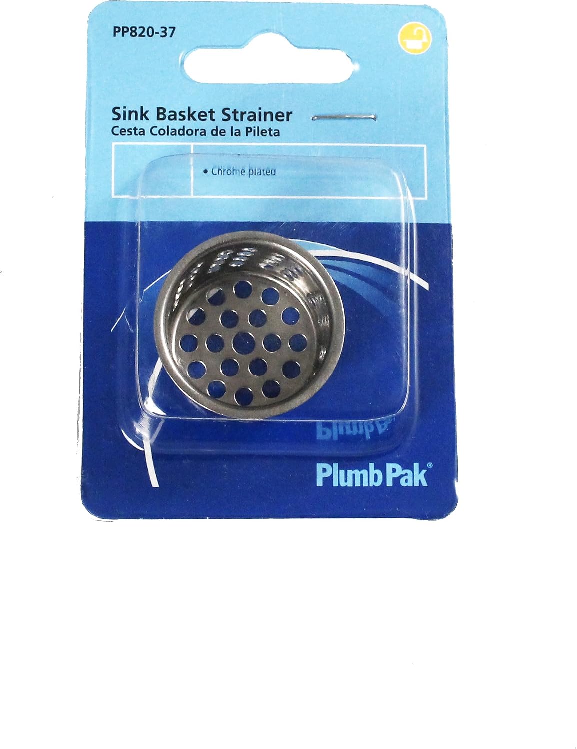 Plumb Pak, Chrome, Size PP820-37 Strainer Basket-Basin Sink 1-inch