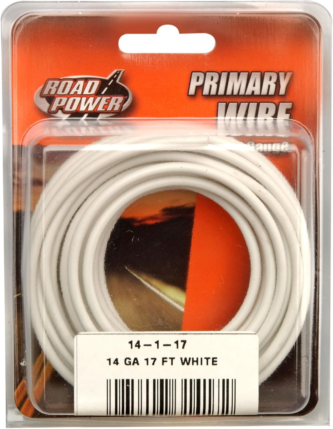 Coleman Cable 14-1-17 14-Gauge 17-Foot Automotive Copper Wire, White