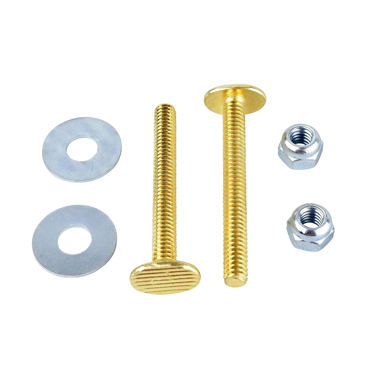 Plumb Pak PP835-16 Plumb Pak Toilet Bolt Set, 1/4-20"/2-1/4", Brass