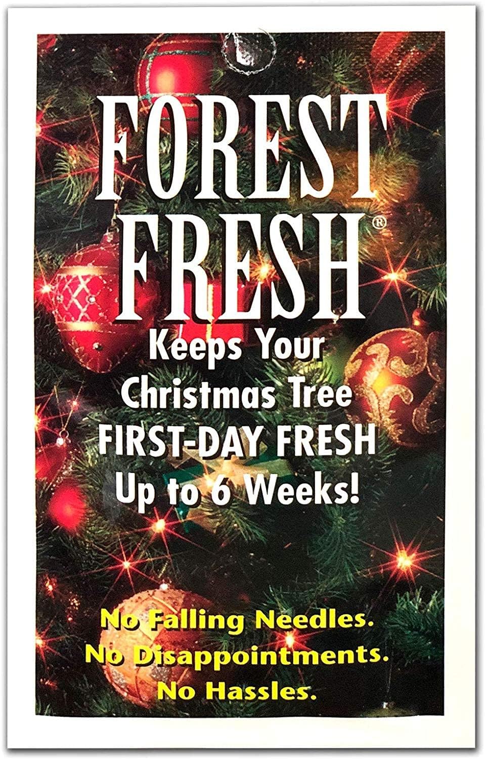 Forest Fresh Christmas Tree Preservative Tablets – Tree Water Additive for Live Fresh-Cut Trees – Keeps Trees Hydrated and Reduces Needle Drop – Non-Toxic, Made in USA – 1 Packet (8 Tablets) -- PRFF