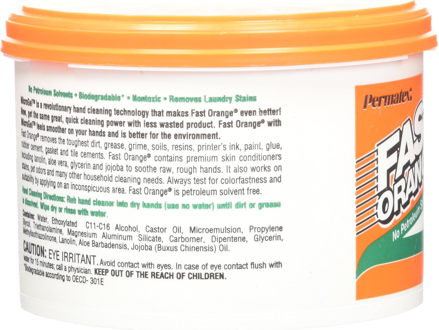 Permatex 33013 Fast Orange Smooth Cream Hand Cleaner, 14 oz.