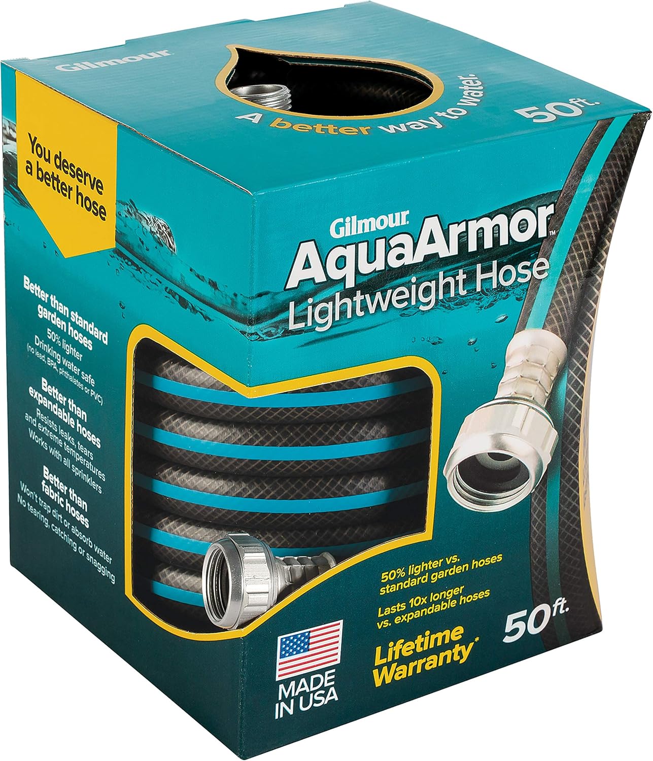 Gilmour AquaArmor Lightweight Hose 1/2"x 50' -- 869501-1001