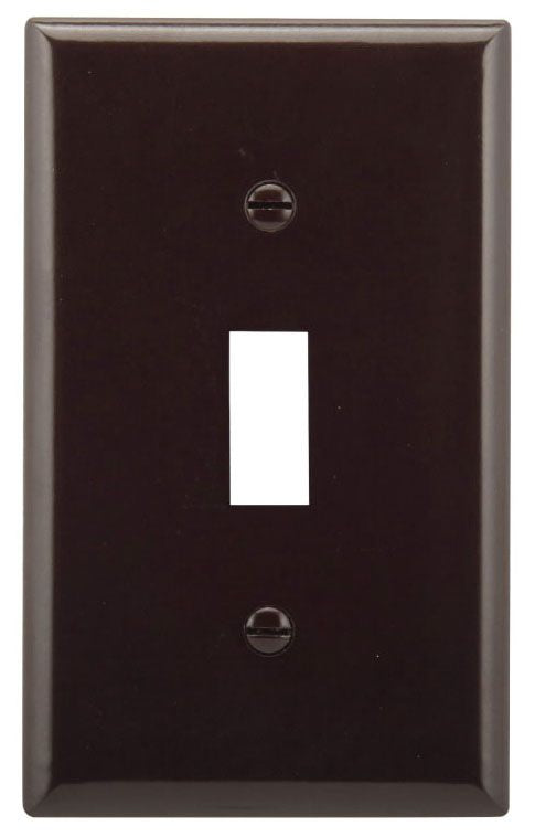Cooper 2134B-BOX Wallplate 1-Gang Toggle Thermoset Standard Brown