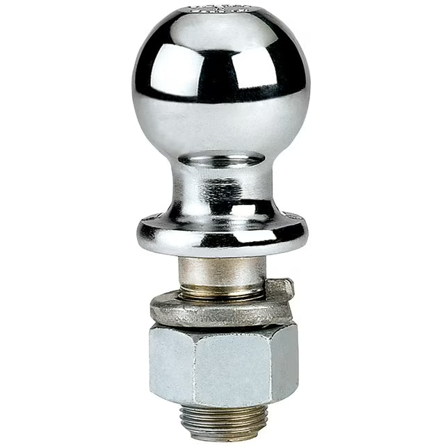 Reese Towpower 7402236 Trailer Hitch Ball, 1-7/8 Inch Diameter, 2,000 lbs. Capacity, 1 Inch Shank Diameter, 2 Inch Shank Length, Chrome