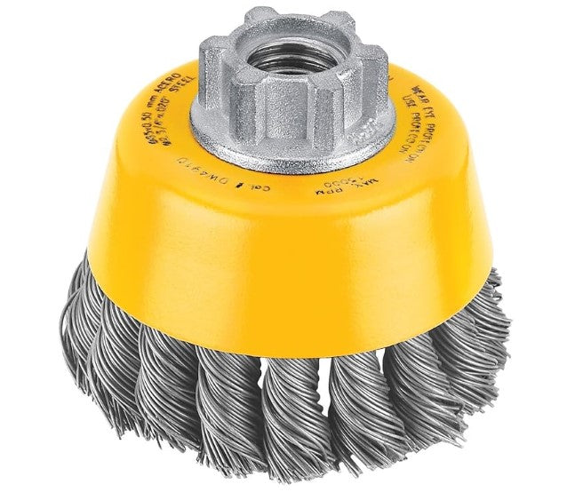Dewalt Wire Cup Brush, Knotted, 3-Inch -- DW4910