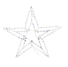 Santa's Forest 60402 Star Ornament, 50 in H, String Light Bulb, Metal and Plastic, Cool White Cool White