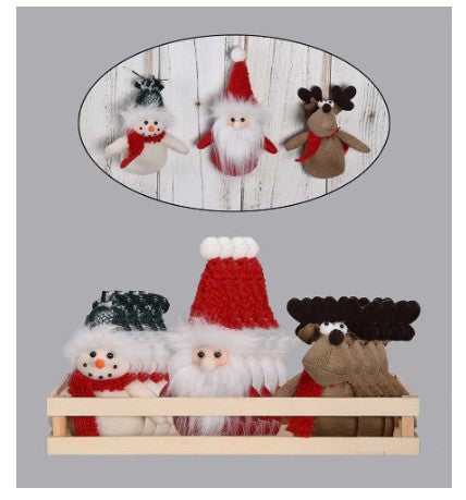 Sheerlund Products Plush Holiday Ornament in Wooden Crate Item: HA23001