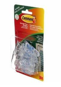 Command™ Outdoor Light Clips 17017CLR-AWC, Small, Clear, 16 Clips, 20 Clear All Weather Strips
