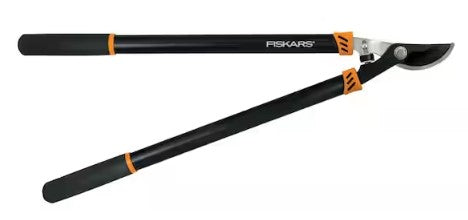 Fiskars 1-1/2 in. Cut Capacity Low-Friction Steel Blade, 28 in. Bypass Lopper with Non-Slip Handles
