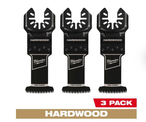 Milwaukee OPEN-LOK™ 1-3/8" HCS Japanese Tooth PRO-CURVE™ Hardwood Multi-Tool Blades 3PK -- 49-25-1133