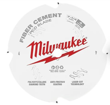 Milwaukee 7-1/4" PCD/Fiber Cement Circular Saw Blade -- 48-40-7000