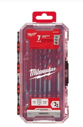 Milwaukee 7PC. SHOCKWAVE Impact Duty™ Carbide Hammer Drill Bit Set -- 48-20-9057