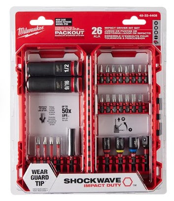 Milwaukee SHOCKWAVE Impact Duty™ Drive and Fasten Set - 26PC -- 48-32-4408