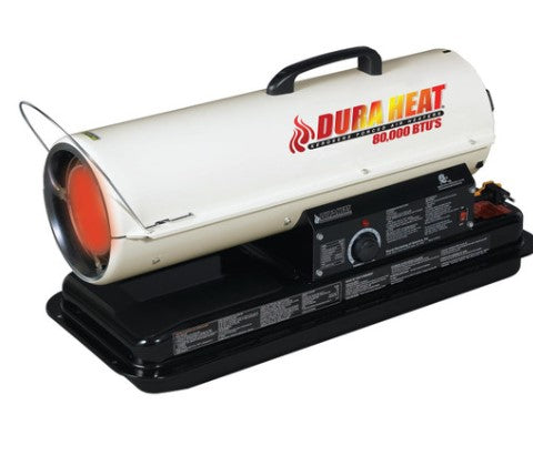 Dura Heat DFA80T 80,000 BTU Kero Forced Air Heater with Thermostat -- DFA80T