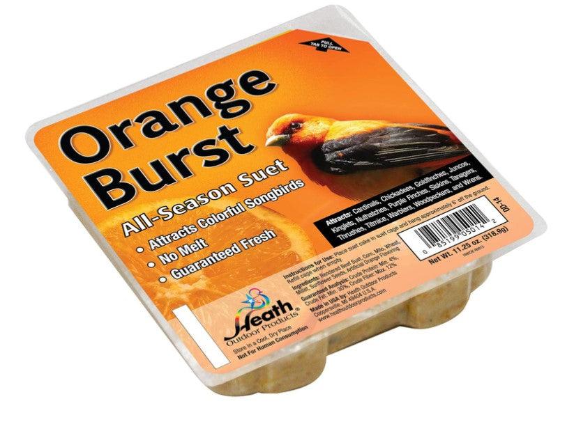 Heath Outdoor Products DD-14 Orange Burst Suet Cake
