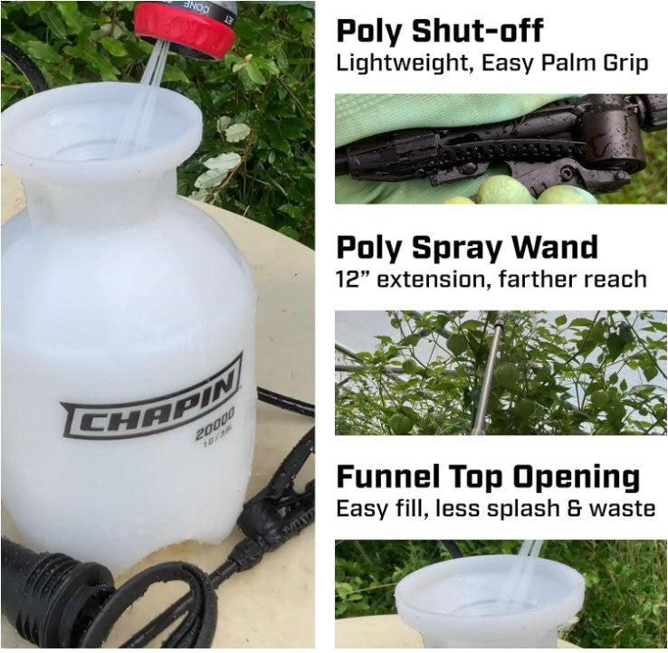 chapin 20000 garden sprayer parts Chapin 20000 Made in USA 1 -Gallon Lawn and Garden Pump Pressured Sprayer, for Spraying Plants, Garden Watering, Weeds and Pests, Polypropylene,