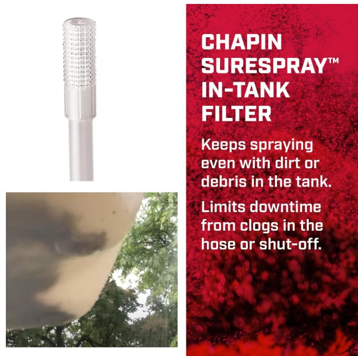 Chapin 20000 Made in USA 1 -Gallon Lawn and Garden Pump Pressured Sprayer, for Spraying Plants, Garden Watering, Weeds and Pests, Polypropylene, Translucent White