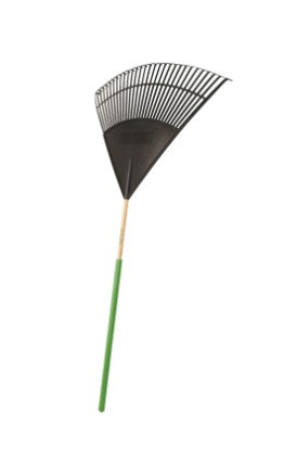 Landscapers Select 34590 Lawn/Leaf Rake, Poly Tine, 30 -Tine, Wood Handle, 48 in L Handle