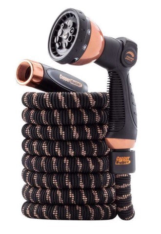 expandable garden hose with sprayer Pocket Hose Copper Bullet 3/4 in. D Medium Duty Expandable Flexible Ga