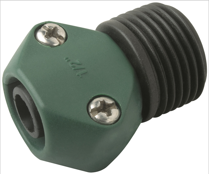 Landscapers Select GC531-23L Hose Coupling, 1/2 in, Male, Plastic, Green/Black - 7371438