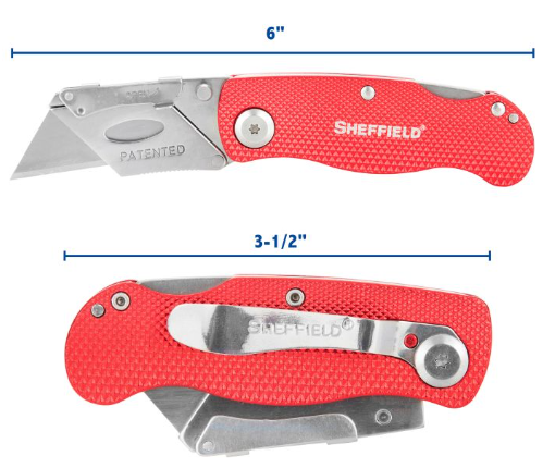 Sheffield Knife Lockback Utility Knife - RED