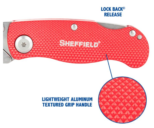 Sheffield Knife Lockback Utility Knife - RED