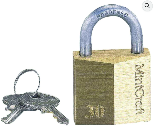 Mintcraft HD10020-3L Padlock, 3/4", Brass