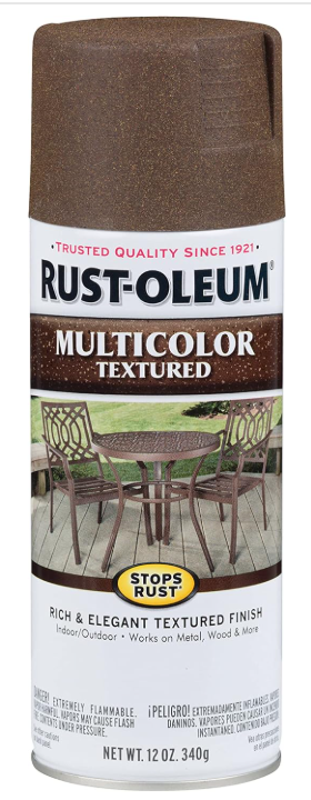 Rust-Oleum 223523 Stops Rust Multi-Color Textured Spray Paint, 12 Ounce, Autumn Brown