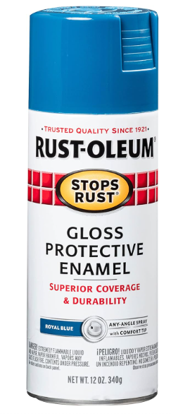 Rust-Oleum 7727830 Stops Rust Spray Paint, 12 oz, Gloss Royal Blue