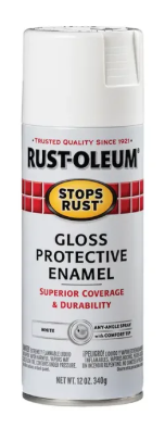 Rust-Oleum 12 Oz Rust-Oleum Brands 7792830 White Stops Rust Protective Enamel Spray Paint, Gloss